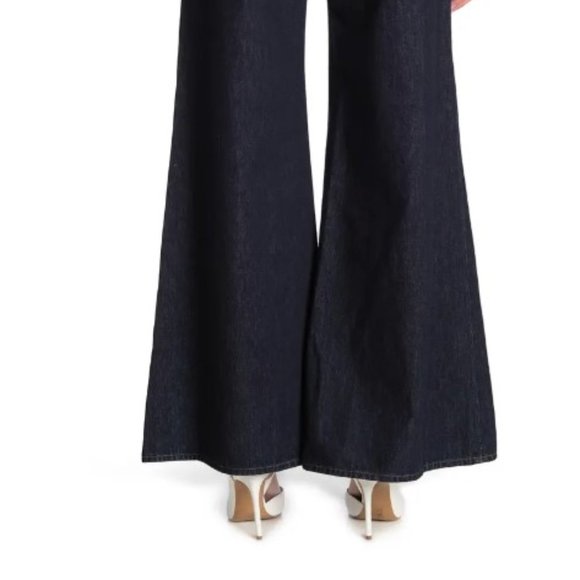 💎 Valentino Detached Waistband Wide-Leg Denim Jeans – Size 27 (Fits US 4–6) - Picture 7 of 15